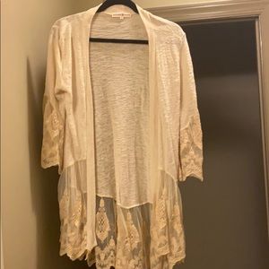 Lace cream cardigan